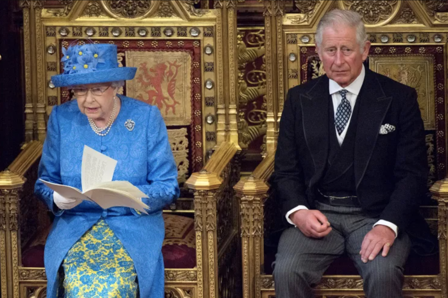 Charles looking excited for his turn on the throne